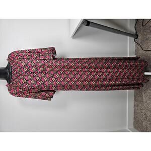Seven Isle Patterned Maxi Dress with 3/4 Sleeves